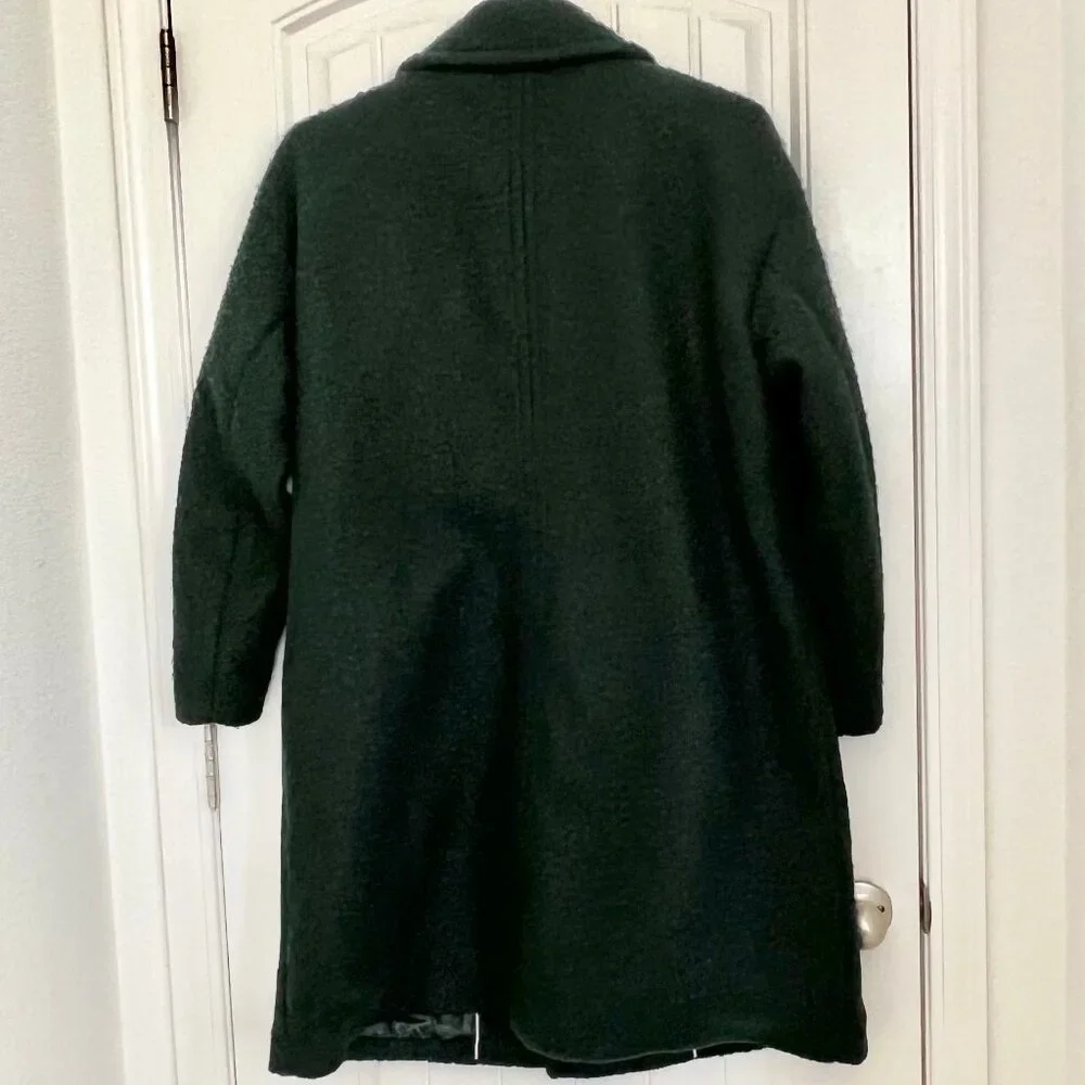 BCBGeneration Women's Double Breasted 4-Button Boucle Peacoat in Emerald Size 1x - Picture 9 of 12